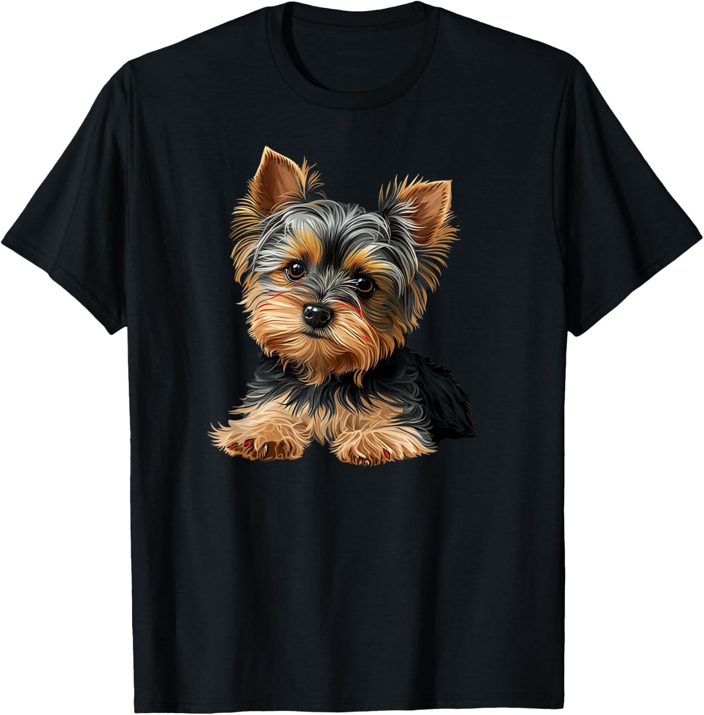 Funny Yorkshire Terrier Cute Puppy T-Shirt - T-Shirt | Black