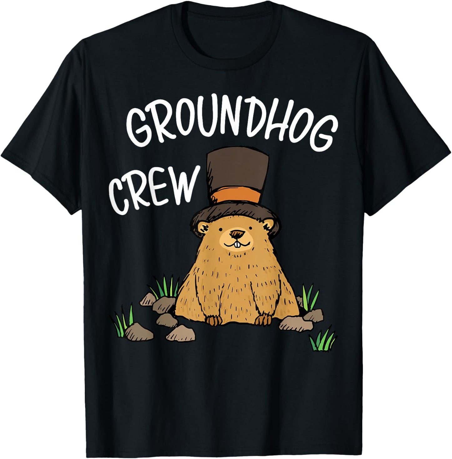 Funny Groundhog day Groundhog Crew for kids T-Shirt - T-Shirt | Black
