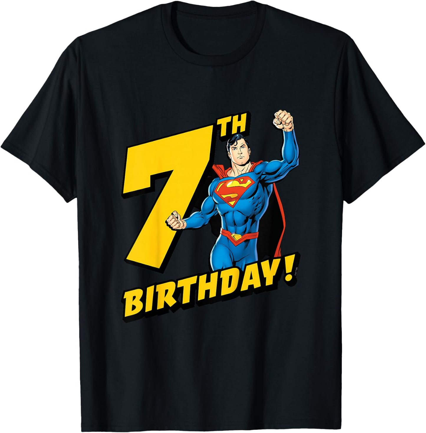 Kids Superman 7th Birthday T-Shirt - T-Shirt | Black