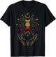 Celestial Moon Phases Retro Astrology Enchantment T-Shirt - T-Shirt | Black