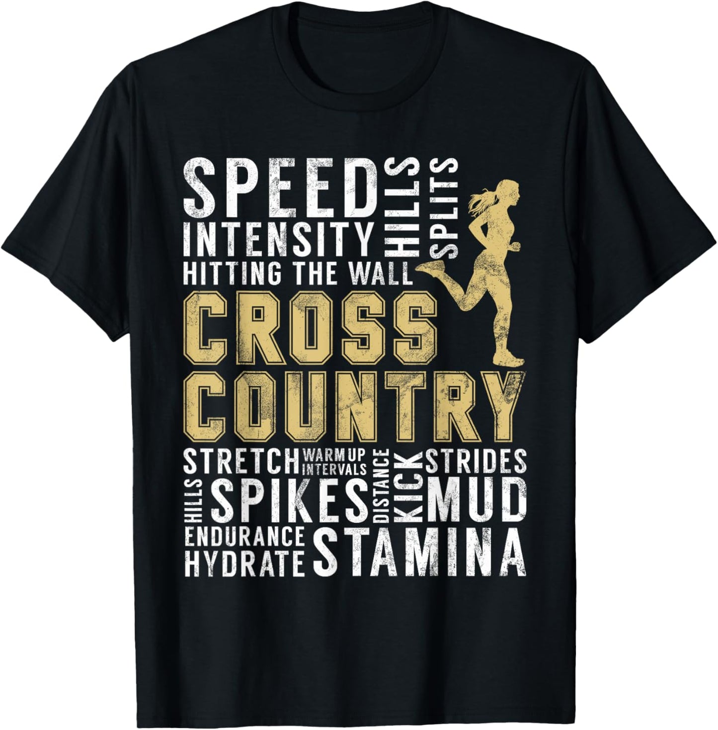 Cross Country Definition Words Gifts XC Runner Running Women T-Shirt - T-Shirt | Black