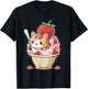 Strawberry Ice Cream Sundae Kitten Gelato Berry Cat Sorbet T-Shirt - T-Shirt | Black