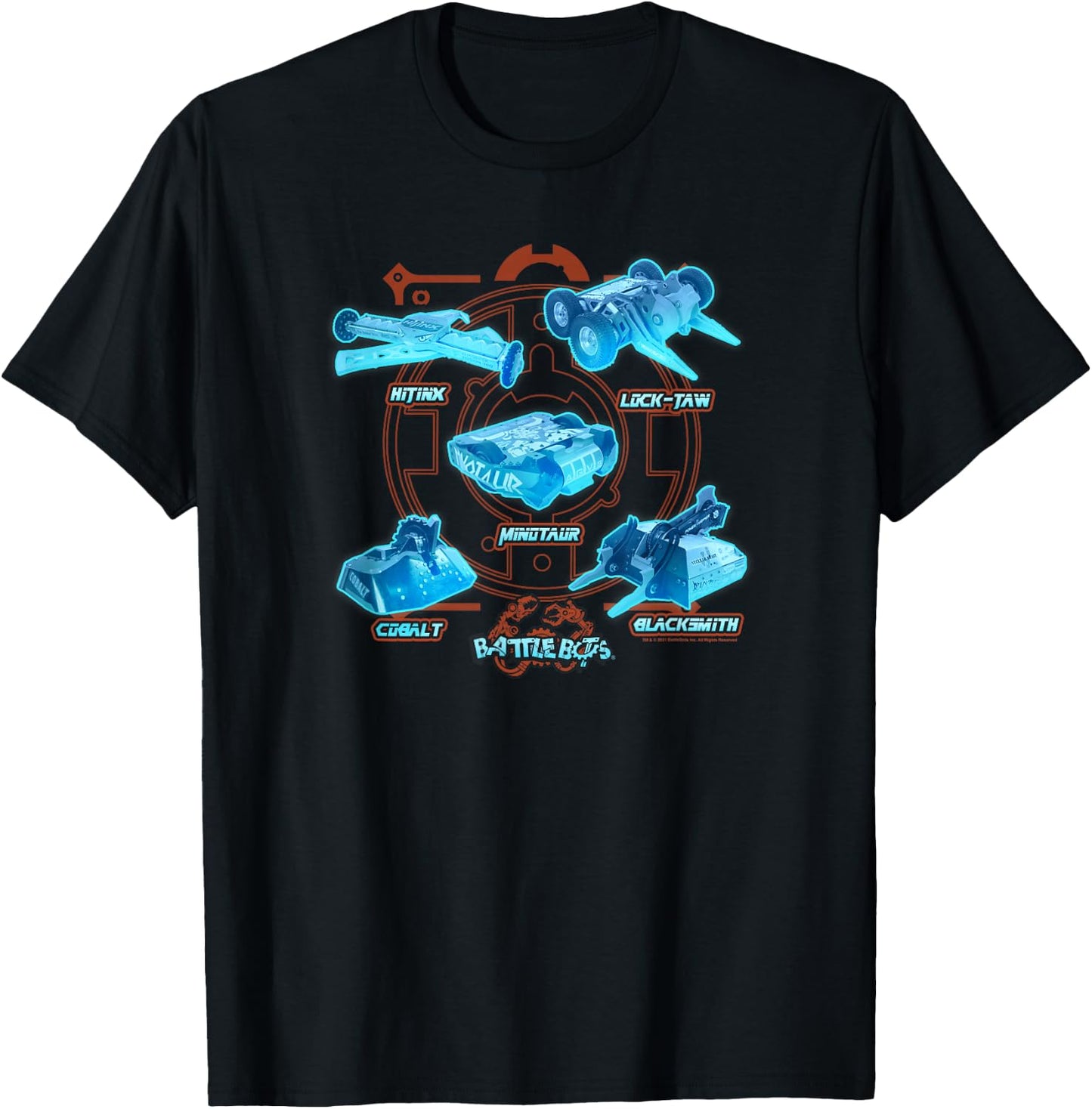 BattleBots Group Robot Textbook Schematics T-Shirt - T-Shirt | Black