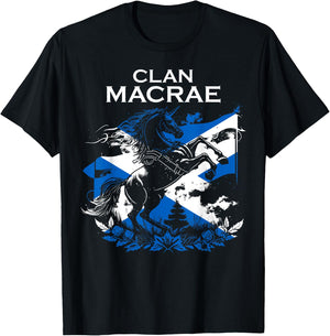 Macrae Clan Family Last Name Scotland Scottish T-Shirt - T-Shirt | Black