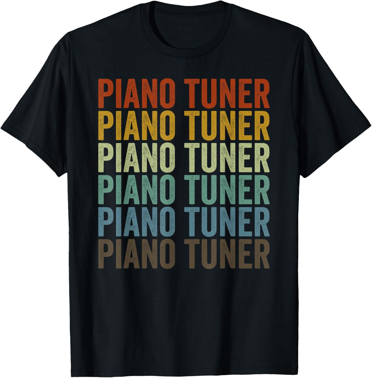 Piano Tuner Retro T-Shirt - T-Shirt | Black