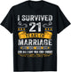 21st Wedding Anniversary shirt Couples Husband Wife 21 Years T-Shirt - T-Shirt | Black