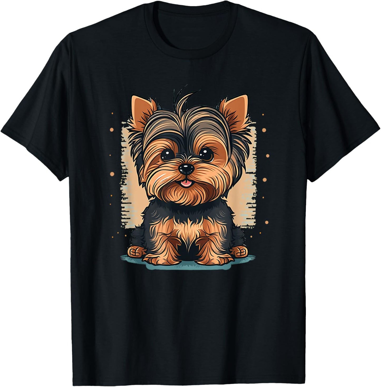 Funny Yorkshire Terrier Cute Puppy T-Shirt - T-Shirt | Black