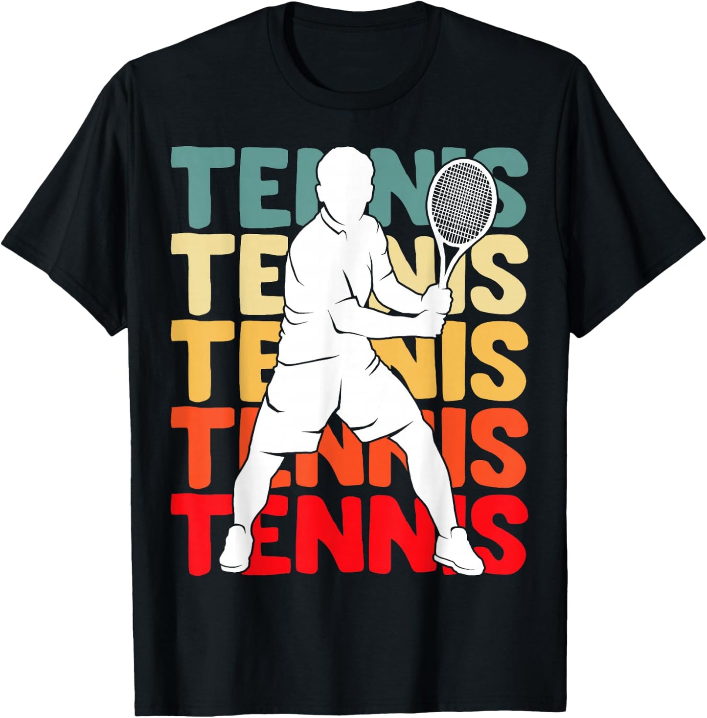 Tennis Youth Men Boys Kids T-Shirt - T-Shirt | Black