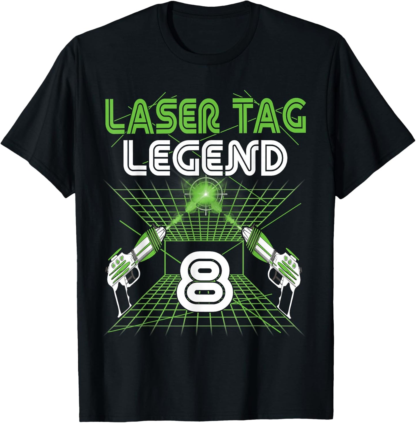 Lasertag Birthday Party - laser tag 8 years birthday T-Shirt - T-Shirt | Black