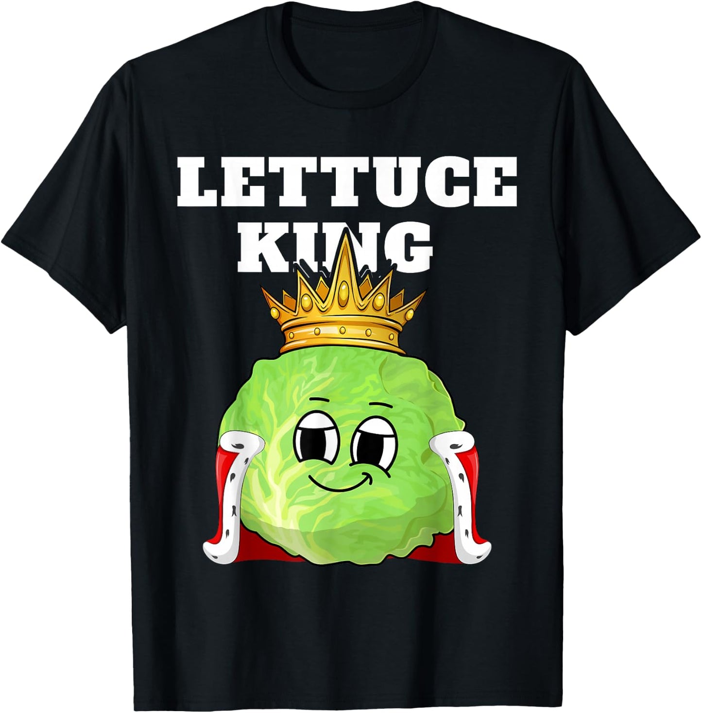 Lettuce King | Lettuce Design | Boys Lettuce T-Shirt - T-Shirt | Black