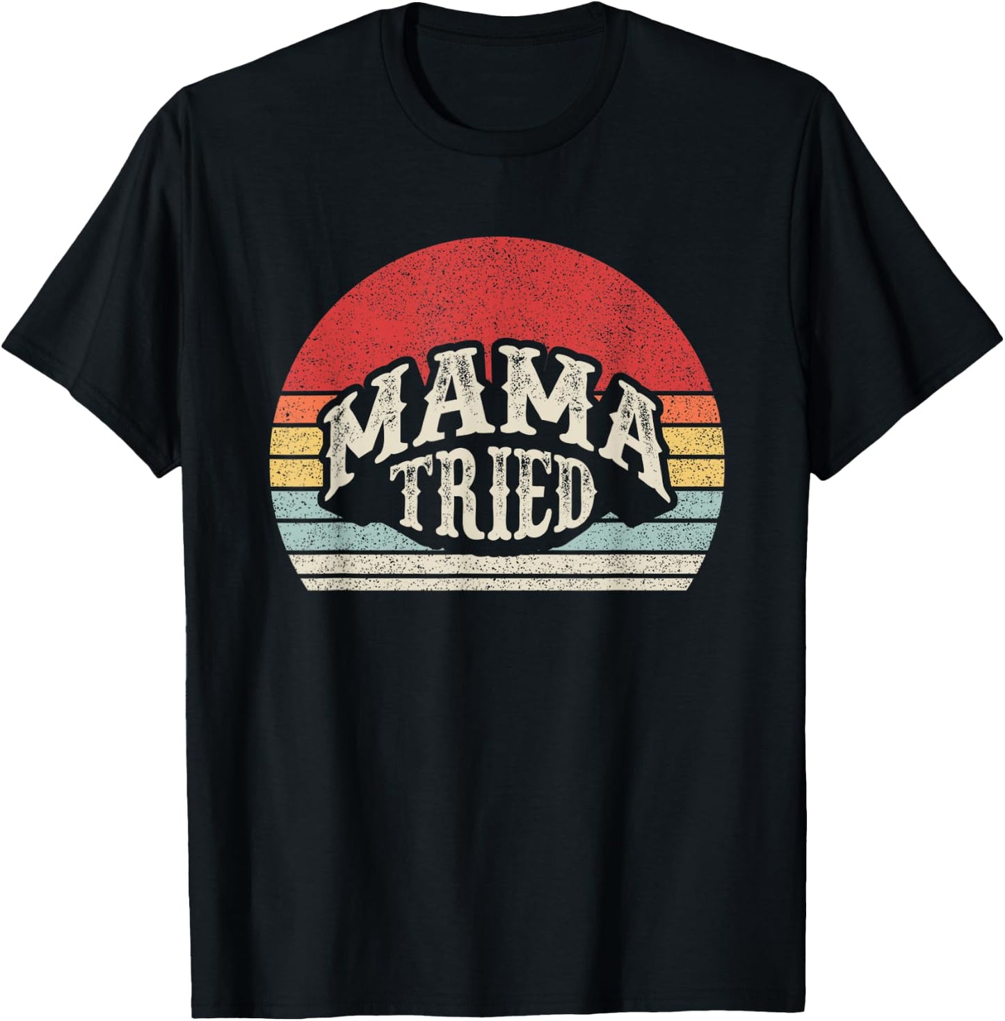 Retro Vintage Mama Tried Country Outlaw Music T-Shirt - T-Shirt | Black