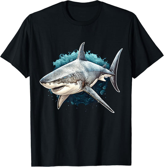 Shark Lover Ocean Animal Graphic Novelty Boys Men Birthday T-Shirt - T-Shirt | Black