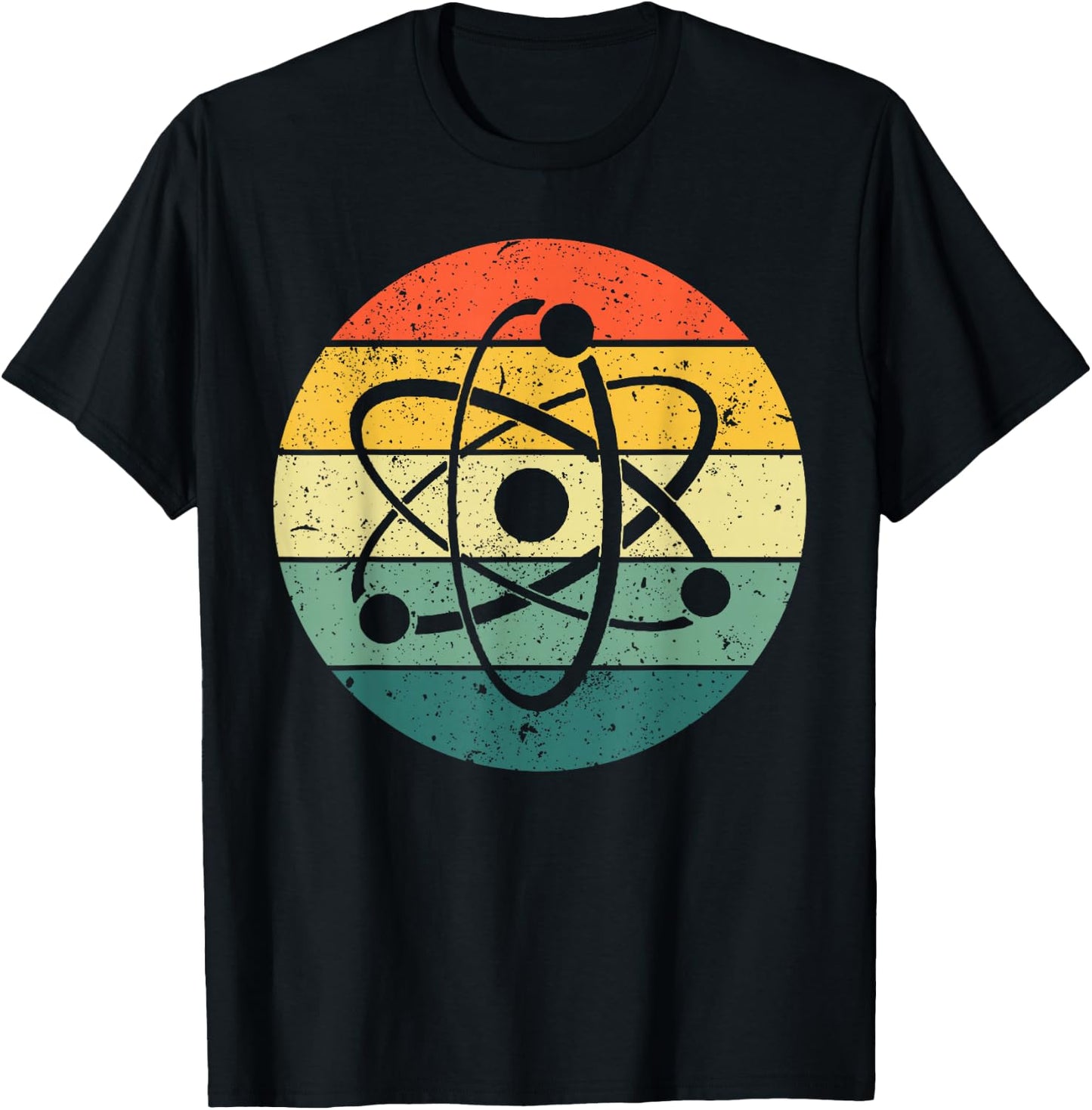Cool Atom Art Men Women Biology Physics Chemistry Teacher T-Shirt - T-Shirt | Black