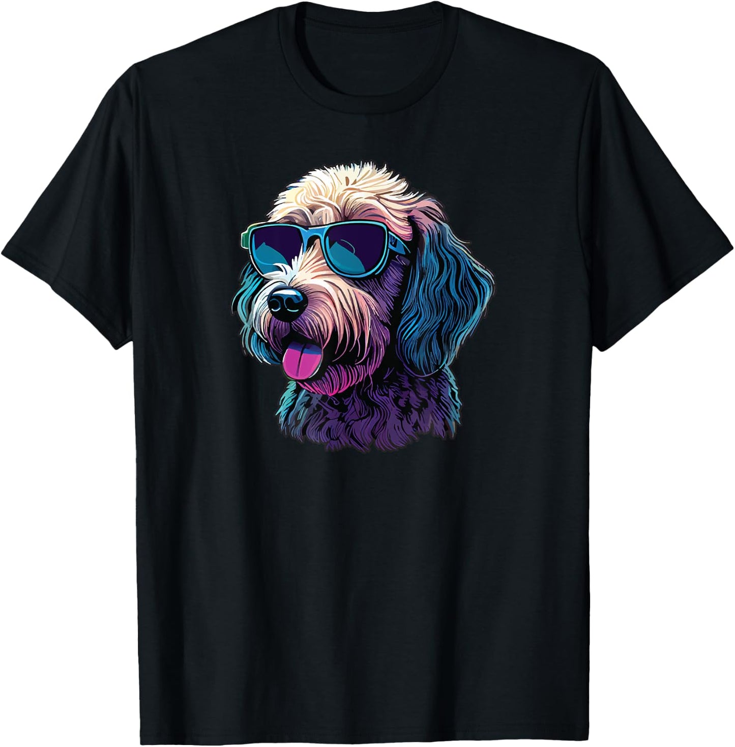Dad Mom Cool Dog Sunglasses - Doodle Women T-Shirt - T-Shirt | Black
