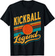 Kickball Legend Retro | Kick Ball Player T-Shirt - T-Shirt | Black