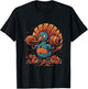 Turkey Bodybuilder Thanksgiving Day Gym Fitness Workout T-Shirt - T-Shirt | Black
