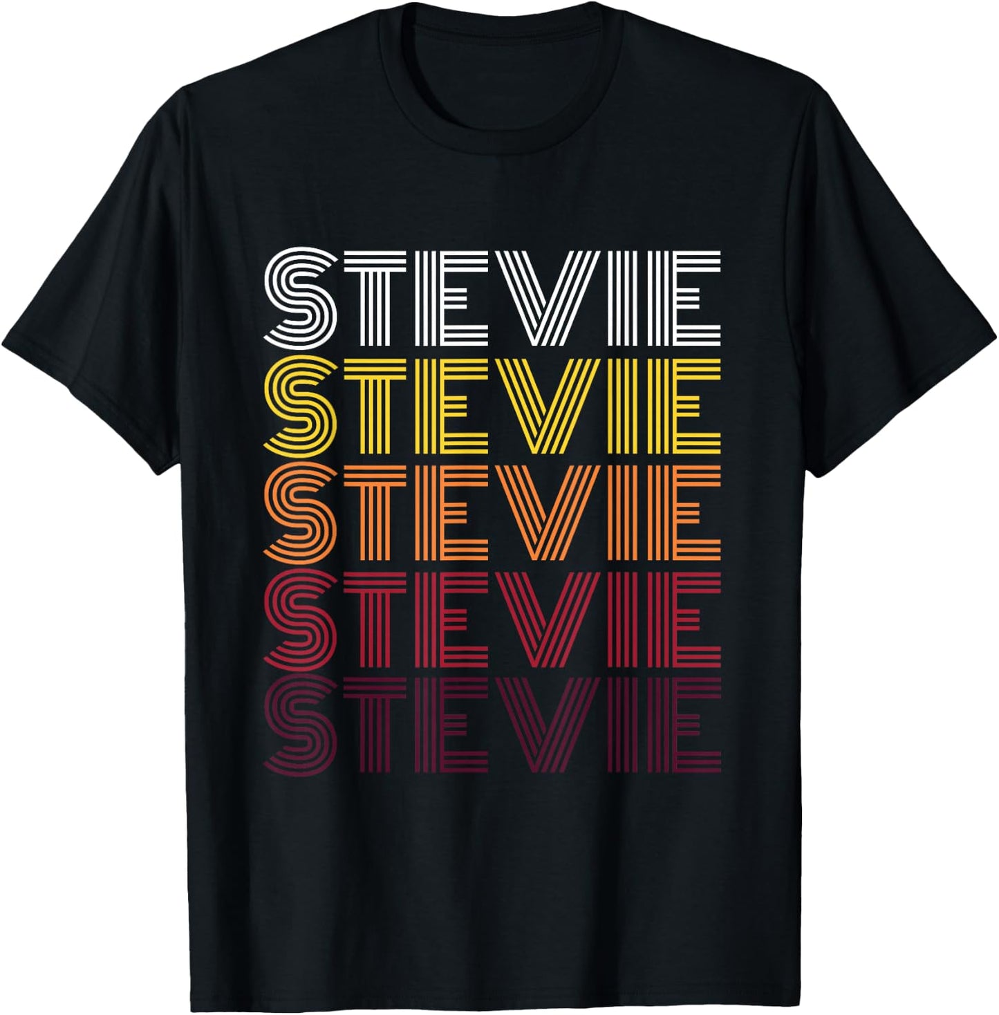 Funny Stevie First Name Vintage Stevie T-Shirt - T-Shirt | Black