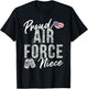 Proud Air Force Niece US Air Force Graduation Niece T-Shirt - T-Shirt | Black