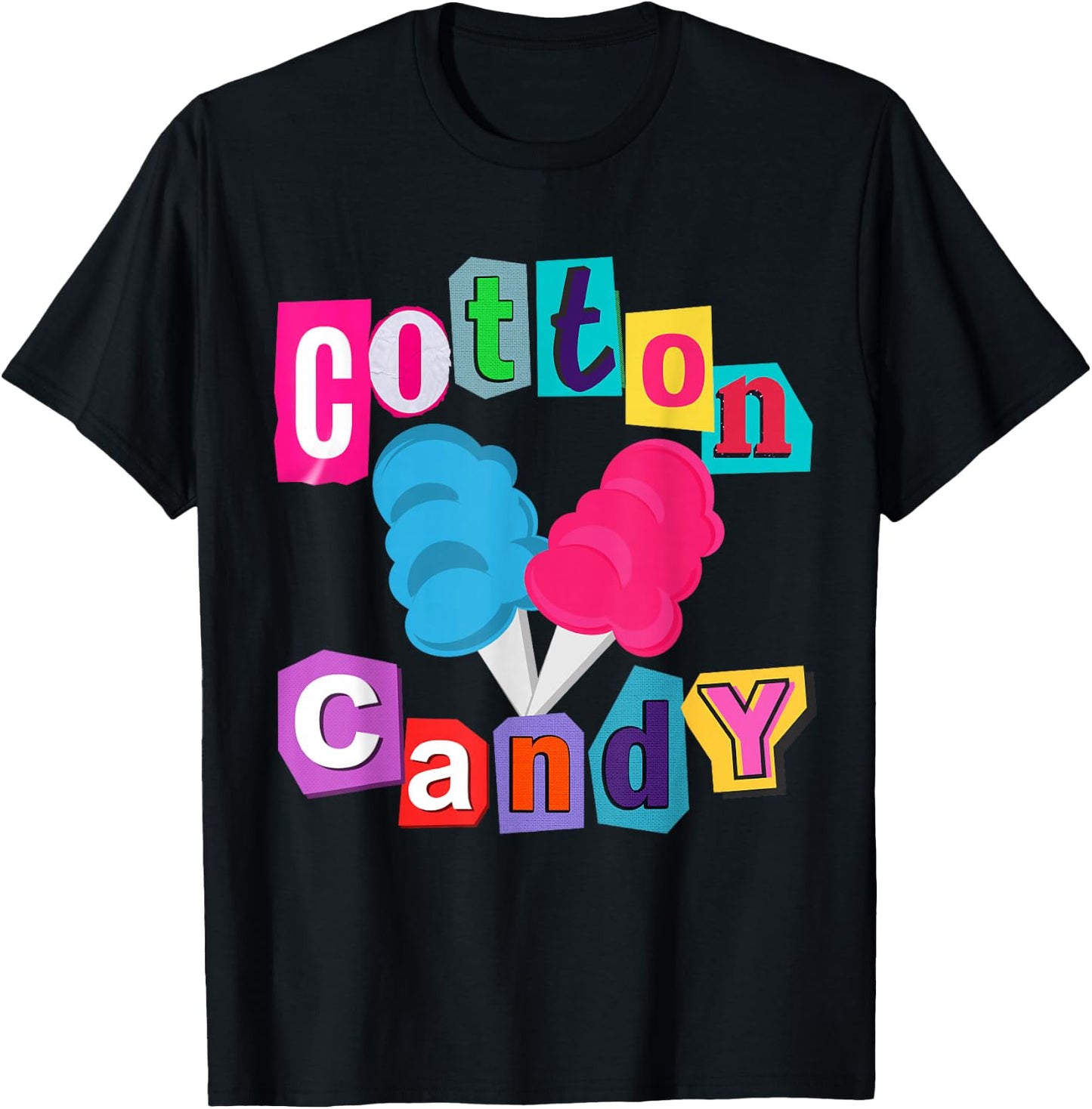 Cotton Candy National Cotton Candy Day Costume Theme Party T-Shirt - T-Shirt | Black