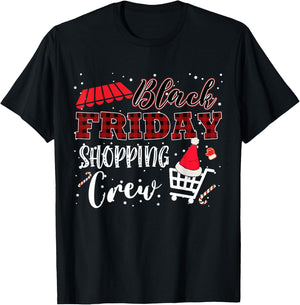 Friday Shopping Crew Christmas Black Shopping Family Group T-Shirt - T-Shirt | Black