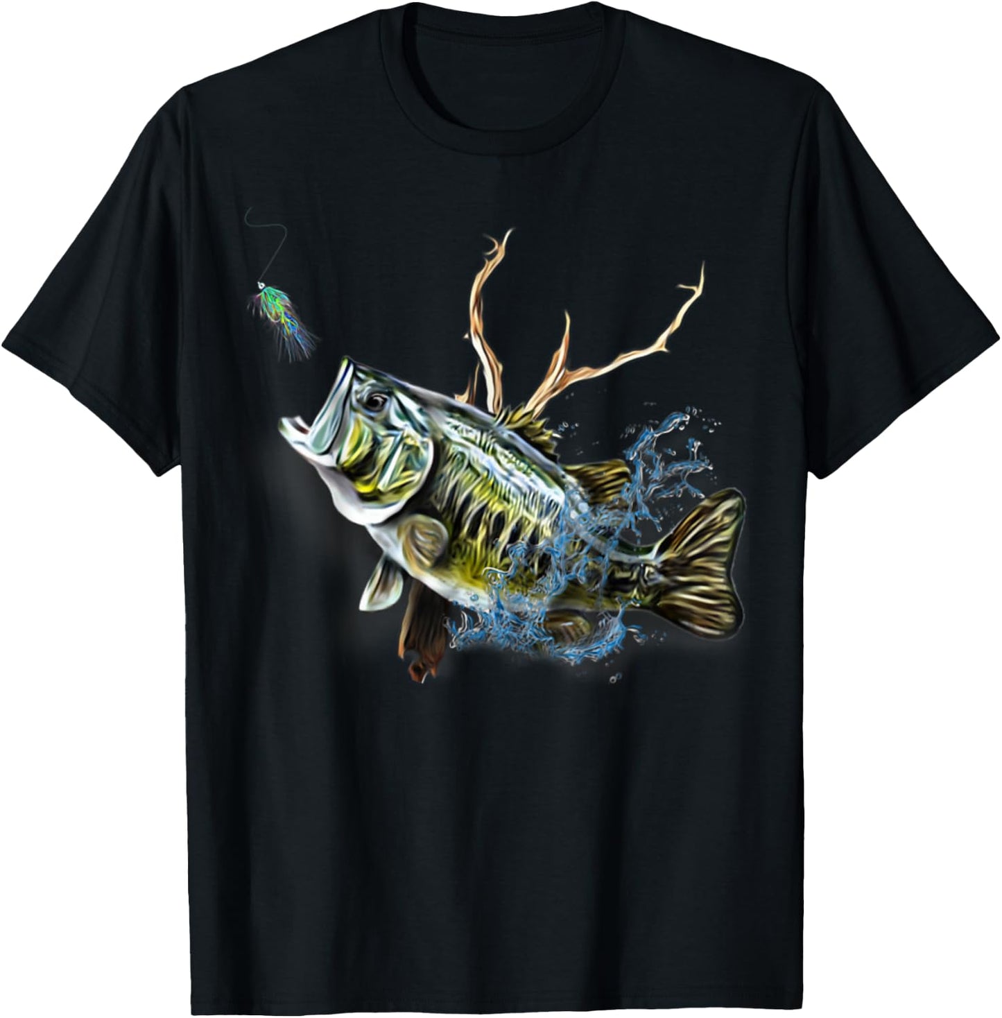 Largemouth Bass Fishing - Men, Women & Kids Largemouth Bass T-Shirt - T-Shirt | Black