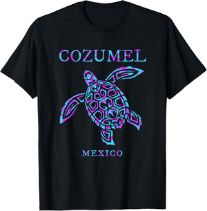 Cozumel Mexico Sea Turtle Boys Girls Toddler Cruise Souvenir T-Shirt - T-Shirt | Black