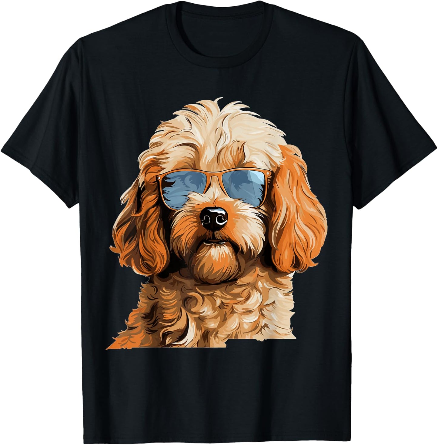 Cockapoo Dog Breed Pet with Sunglasses T-Shirt - T-Shirt | Black