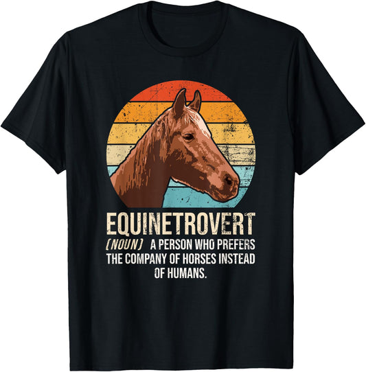 Horse Lover, Equestrian, Horse Rider, Horse Trainer, Horse T-Shirt - T-Shirt | Black