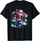 Christmas Football Santa Playing Football T-Shirt - T-Shirt | Black