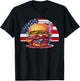 4th Of July Burger Vintage American USA Flag Women T-Shirt - T-Shirt | Black