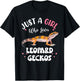 Cool Leopard Gecko For Girls Women Pet Lizard Reptile Lovers T-Shirt - T-Shirt | Black