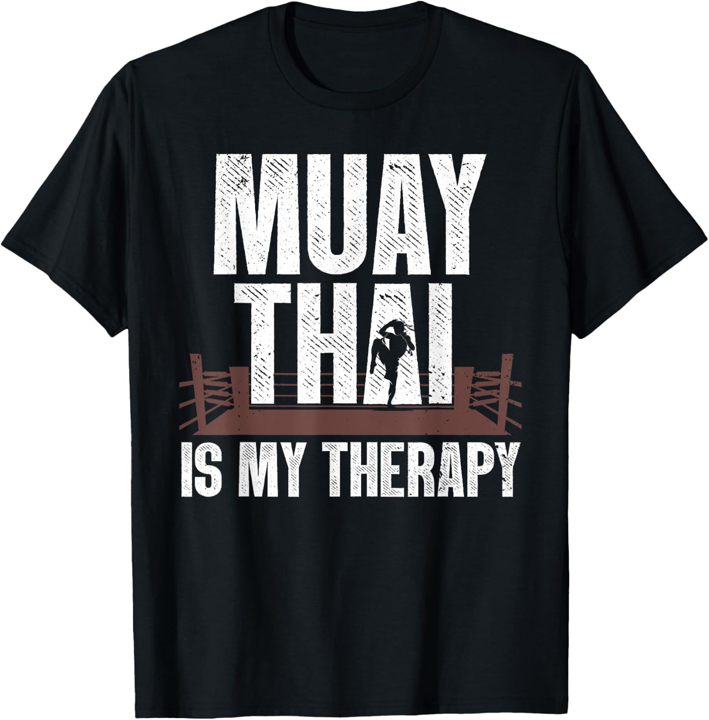Funny Muay Thai Design Women Kids Muay Thai Boxing T-Shirt - T-Shirt | Black