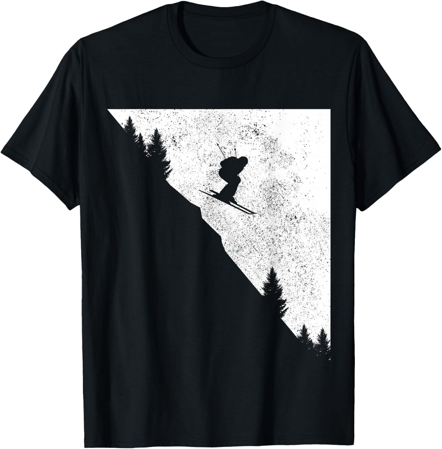 Ski Downhill Skiing Freeski Winter Sports Skiers T-Shirt - T-Shirt | Black