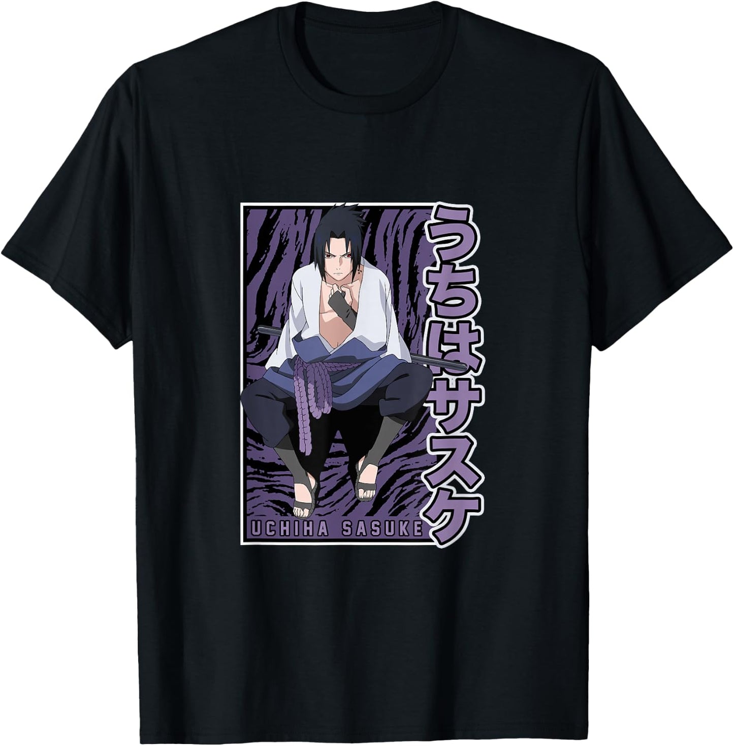 Naruto Shippuden Sasuke Uchiha T-Shirt - T-Shirt | Black