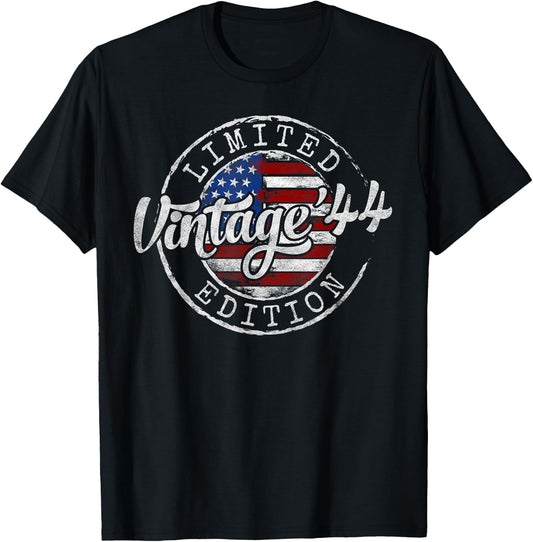 Vintage 1944 81st Birthday Gifts Women 81 Year Old T-Shirt - T-Shirt | Black