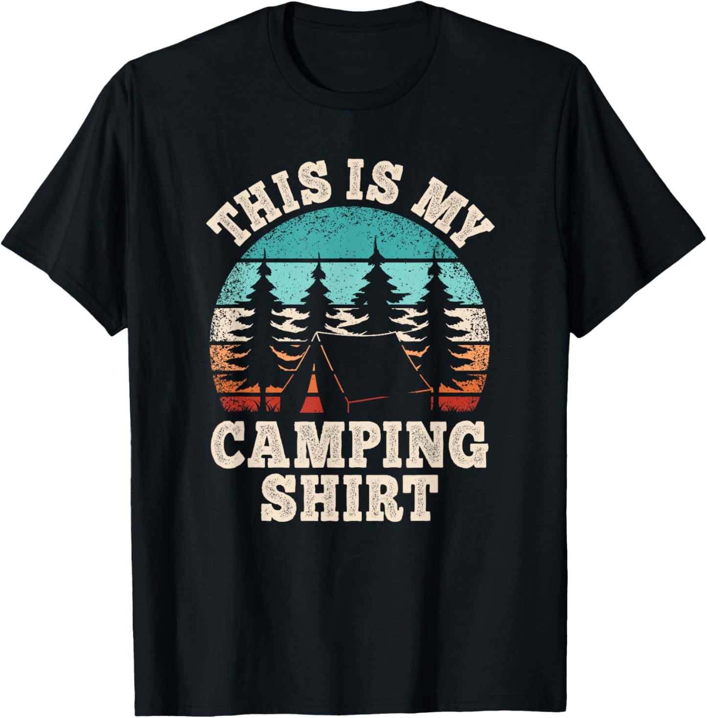 Funny Camper Hiking Nature Outdoor Men This Is My Camping T-Shirt - T-Shirt | Black