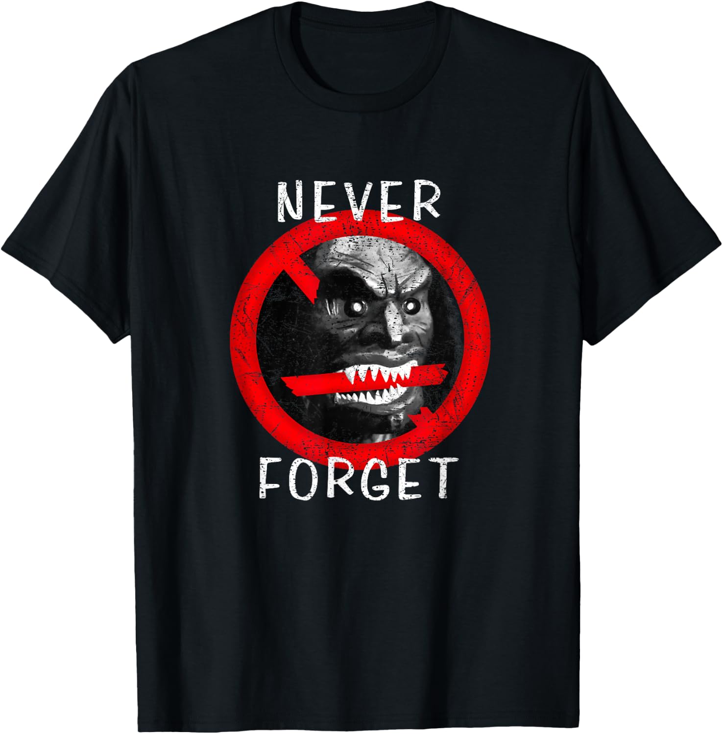 Zuni Doll Never Forget Funny 70s Gen X Pop Culture Vintage T-Shirt - T-Shirt | Black