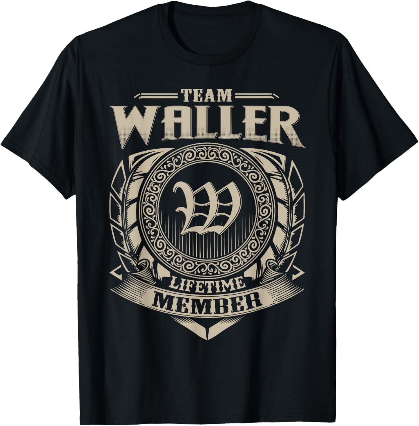 Team WALLER Lifetime Member Surname WALLER Family Vintage T-Shirt - T-Shirt | Black