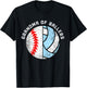 Grandma Of Ballers Funny Baseball Volleyball Grandma T-Shirt - T-Shirt | Black