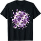 Cute African Violet Inspired Flower Plant Lover Gardener T-Shirt - T-Shirt | Black