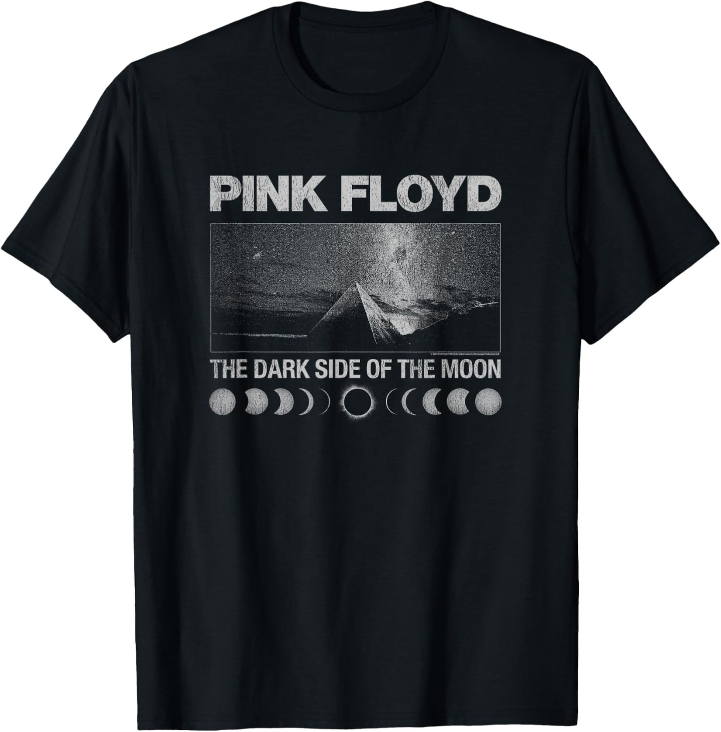 Pink Floyd The Dark Side of the Moon Vintage Poster Design T-Shirt - T-Shirt | Black