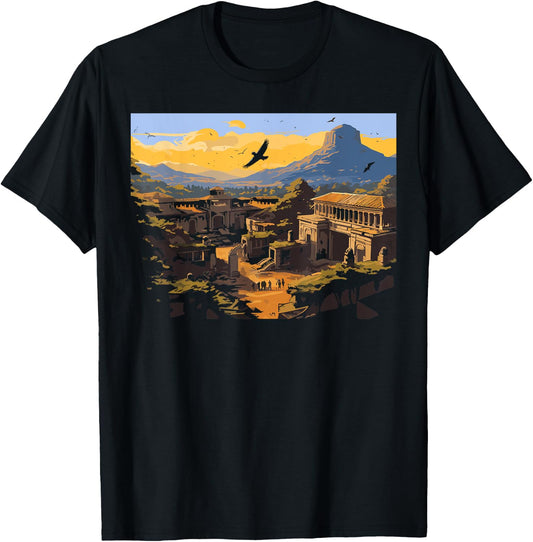 Pompeii History Travel I Love Roman Empire T-Shirt - T-Shirt | Black