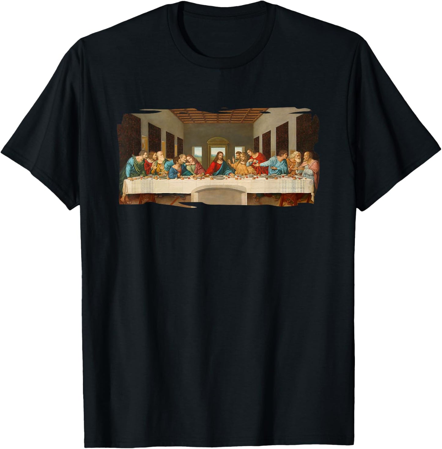 Last Supper by Leonardo daVinci T-Shirt - T-Shirt | Black