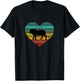 I Love Lions in Africa Heart Wilderness Serengeti Safari T-Shirt - T-Shirt | Black