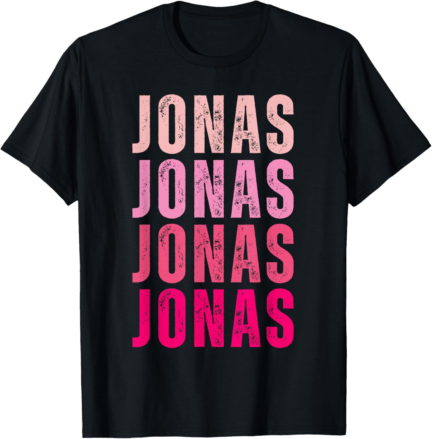 Personalized Name Jonas I Love Jonas T-Shirt - T-Shirt | Black
