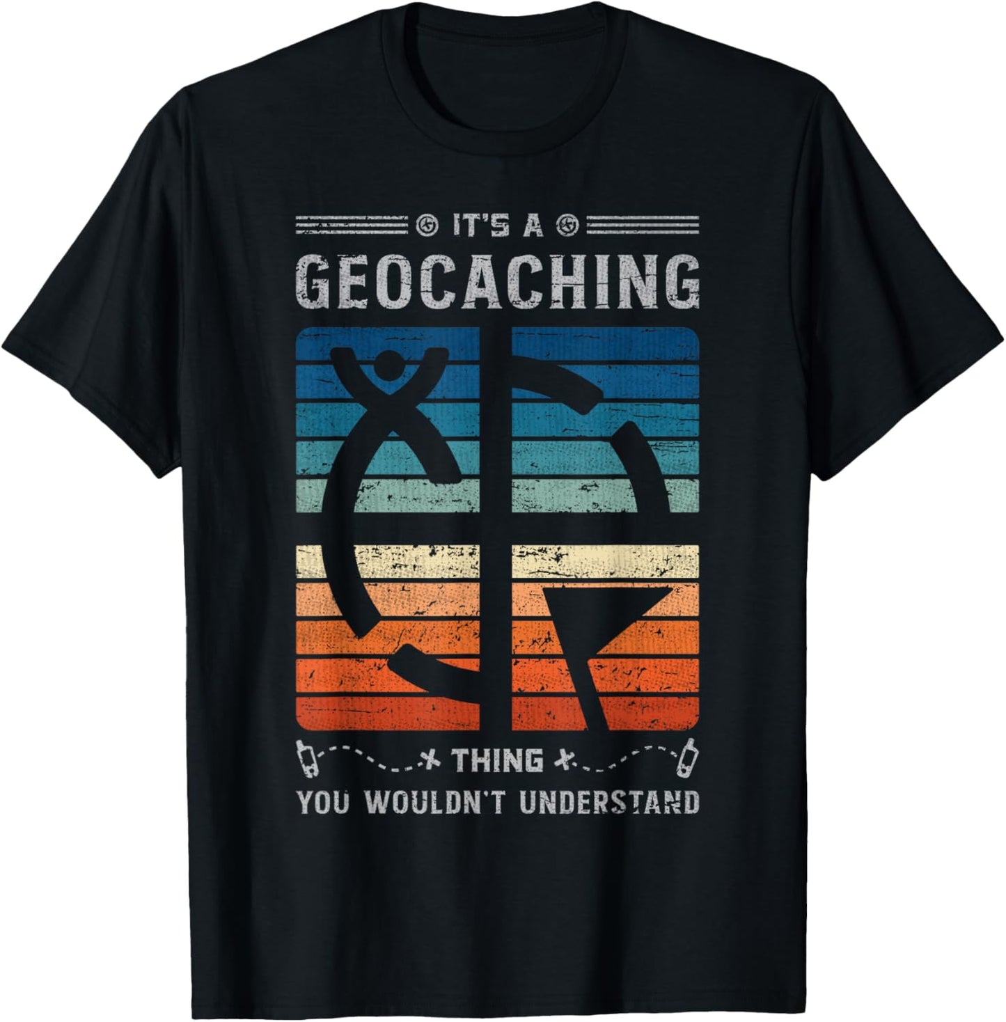 Geocacher Geocaching Supplies Kit Tools Trinkets Geocaching T-Shirt - T-Shirt | Black