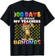100 Days of Driving My Teachers Bananas Girls Boys Monkey T-Shirt - T-Shirt | Black