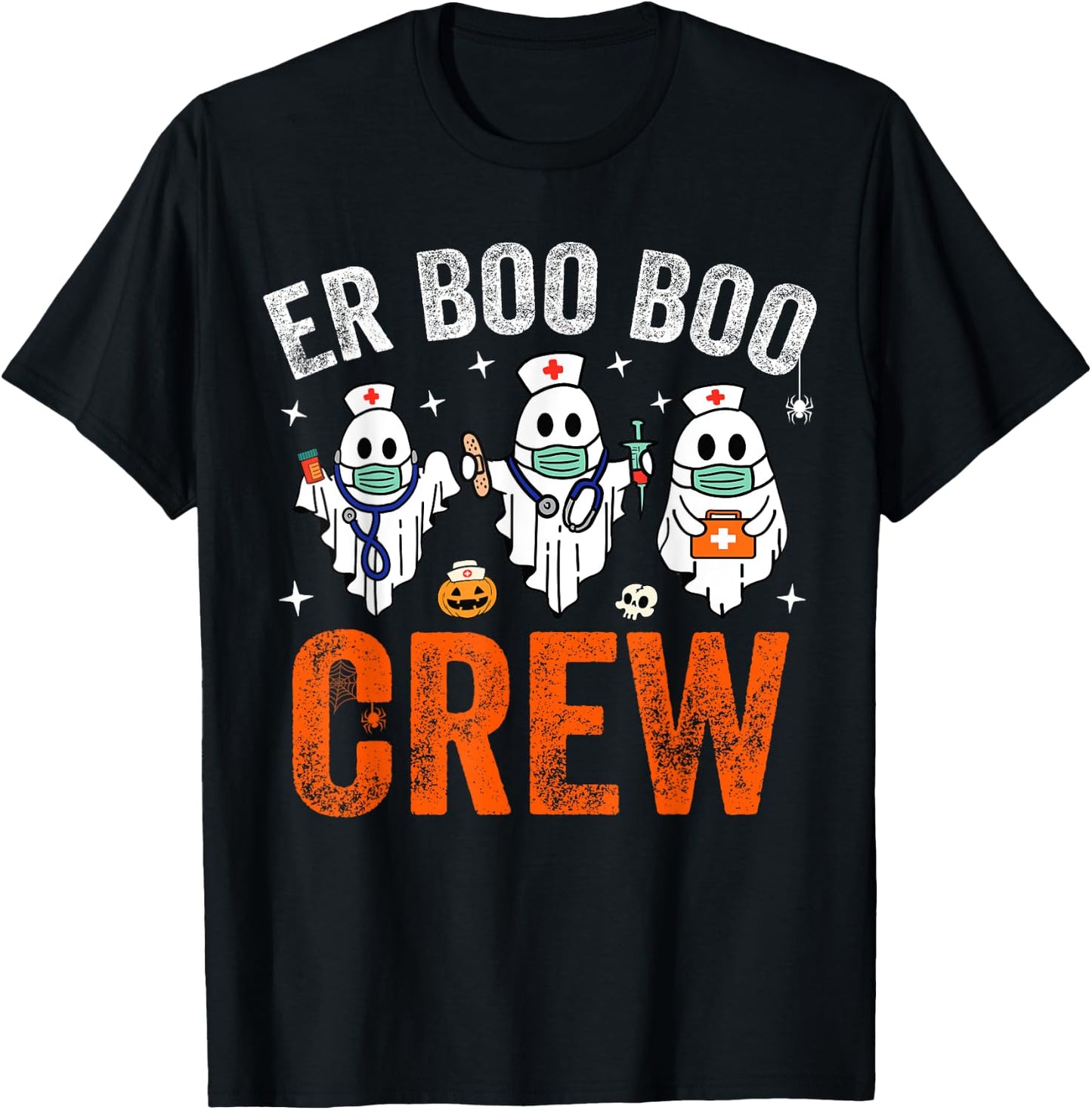 Emergency Room Nurse Crew Funny Halloween ER Nurse Costume T-Shirt - T-Shirt | Black