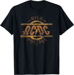 Official AC/DC High Voltage Rock Music Band Classic Logo T-Shirt - T-Shirt | Black
