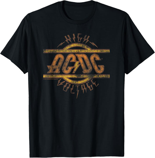 Official AC/DC High Voltage Rock Music Band Classic Logo T-Shirt - T-Shirt | Black